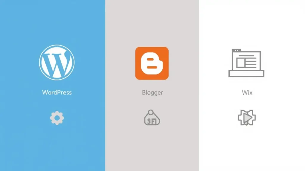 blog platform comparison wordpress blogger wix