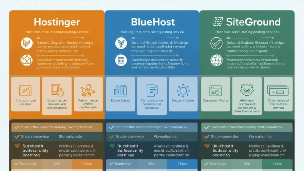hostinger vs bluehost vs siteground