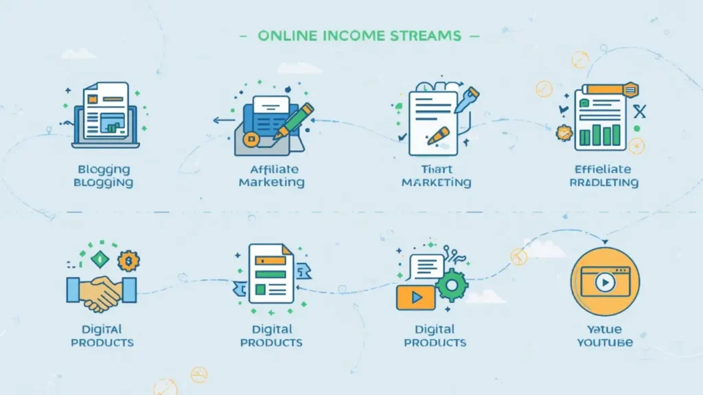 online income streams diagram