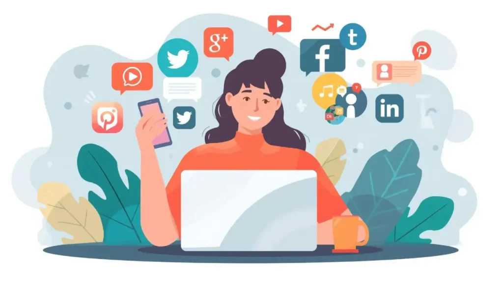 social media traffic for blogs illustration