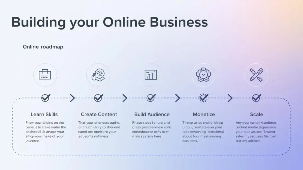 Online business roadmap for beginners